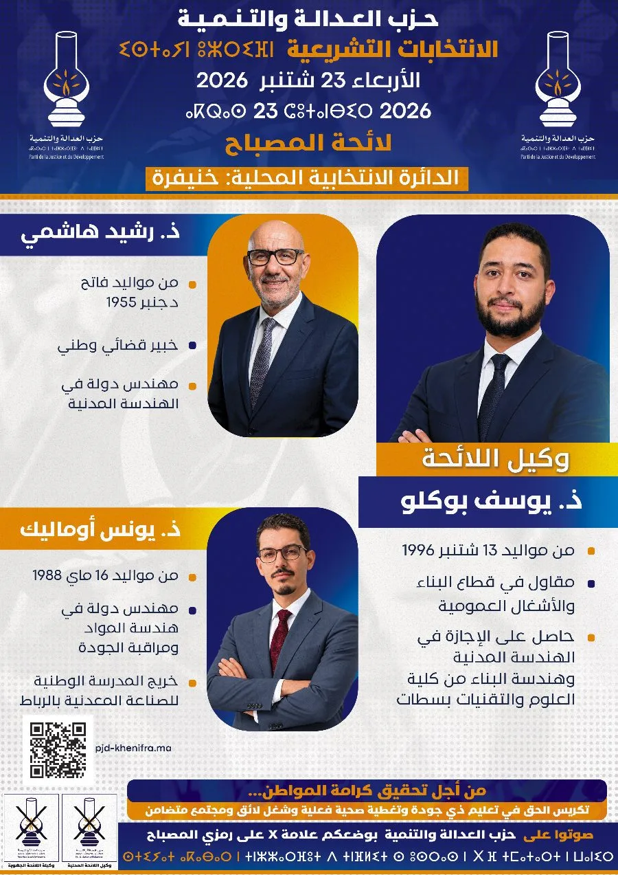 ملصق اللائحة — المرشحون الثلاثة